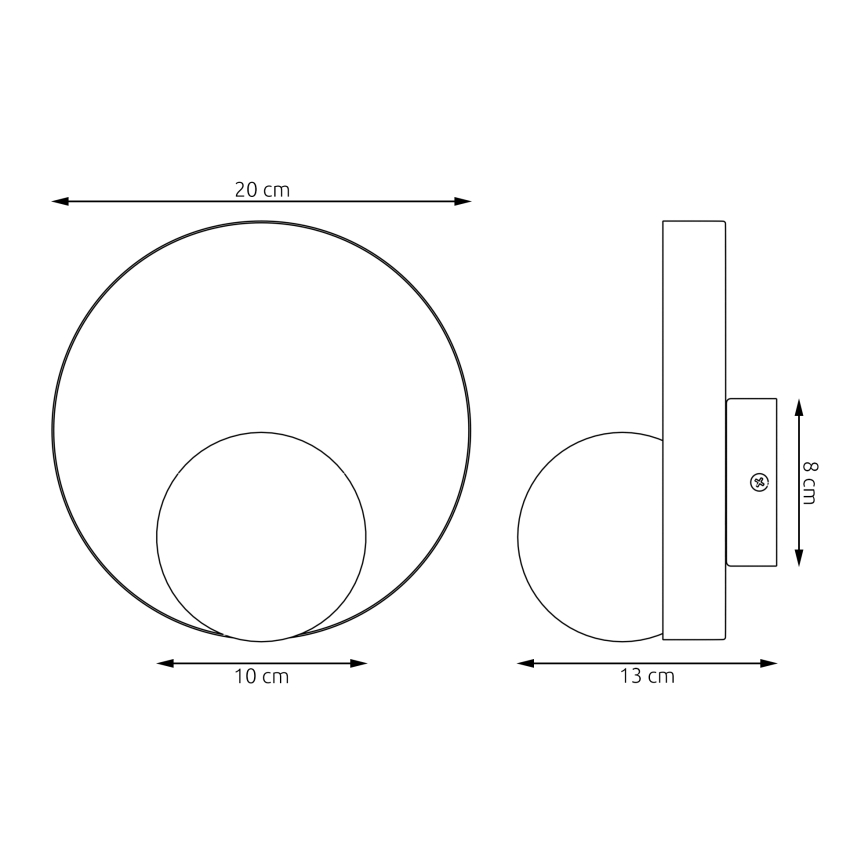 Aplica de perete KIDO 1xG9/8W/230V neagră