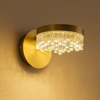 Aplica de perete LED/4W/230V aurie