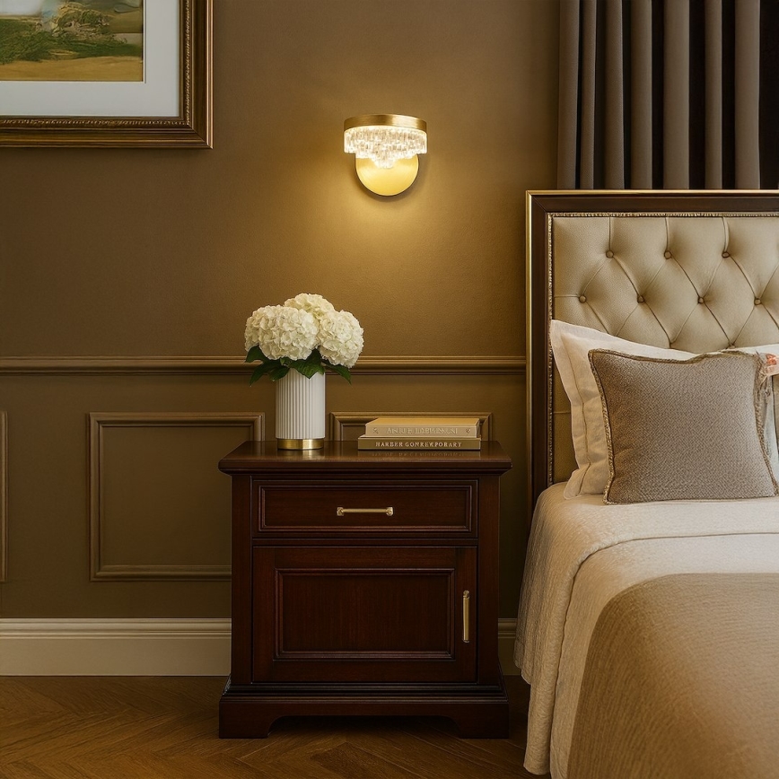 Aplica de perete LED/4W/230V aurie