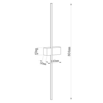 Aplica de perete LED AISHA, 12W, 230V, 4000K, auriu