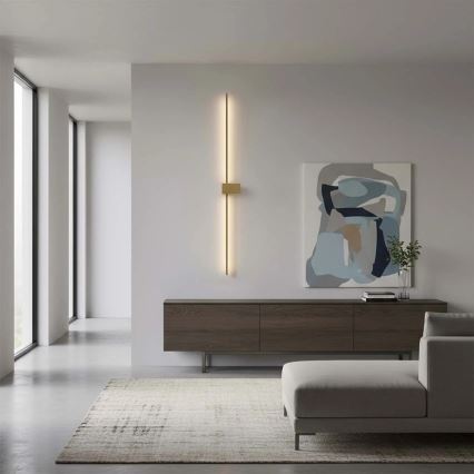 Aplica de perete LED AISHA, 20 W, 230 V, 4000 K, 120 cm, auriu