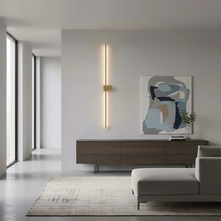 Aplica de perete LED AISHA, 20 W, 230 V, 4000 K, 120 cm, auriu