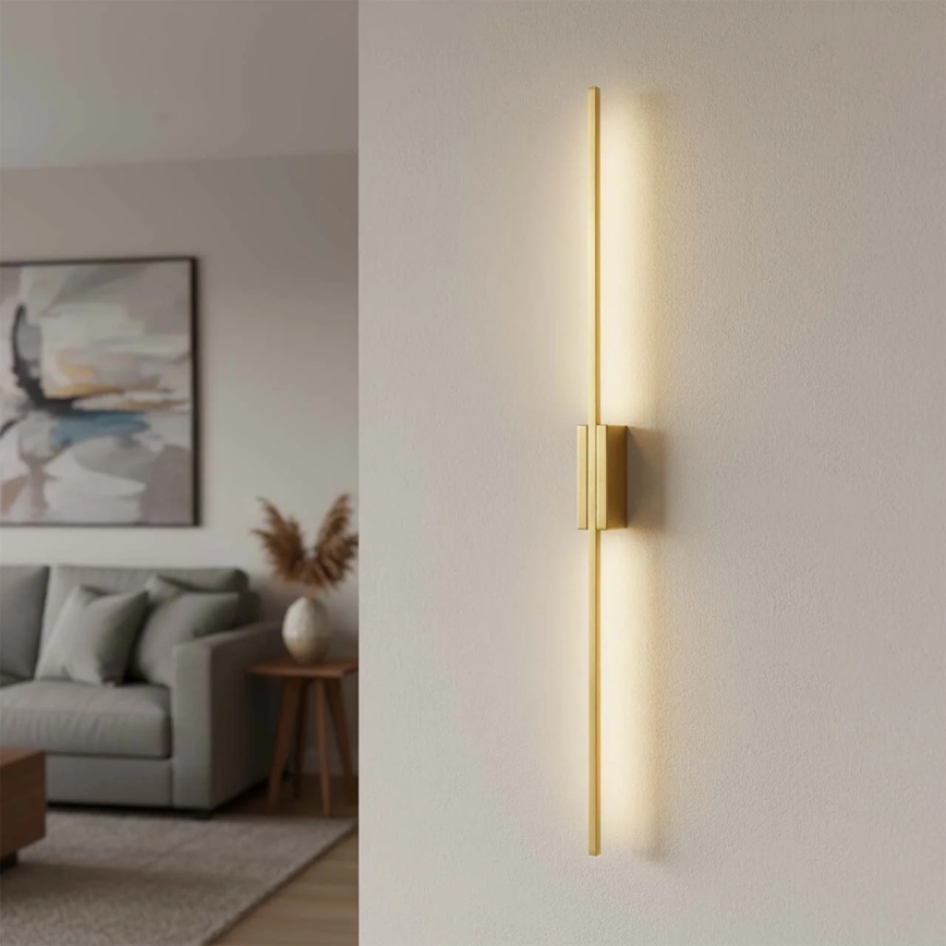 Aplica de perete LED AISHA, 20 W, 230 V, 4000 K, 120 cm, auriu