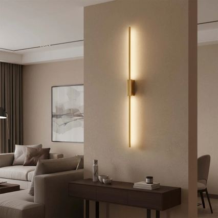 Aplica de perete LED AISHA, 20 W, 230 V, 4000 K, 120 cm, auriu