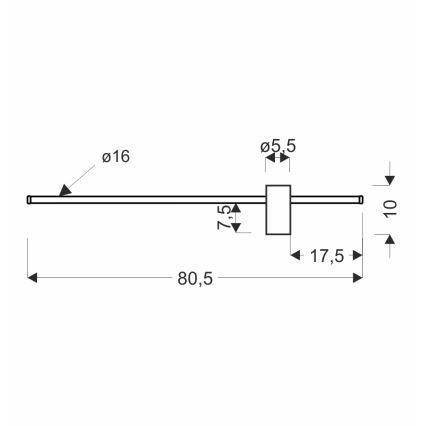 Aplică de perete LED ARIAN LED/13W/230V neagră