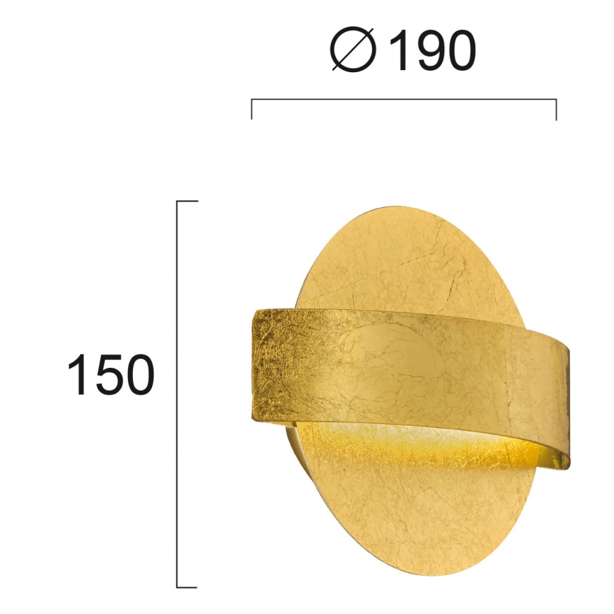 Aplica de perete LED KOBEN LED/11W/230V aurie