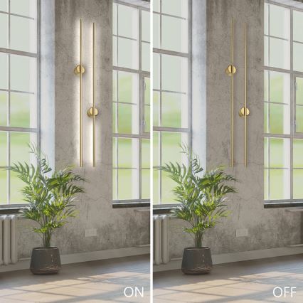 Aplica de perete LED LANA, 12W, 230V, 4000K, auriu mat