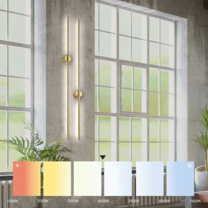 Aplica de perete LED LANA, 12W, 230V, 4000K, auriu mat