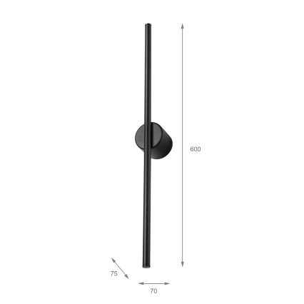 Aplică de perete LED LANA LED/7W/230V 4000K neagră