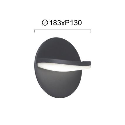 Aplica de perete LED LETTY LED/16W/230V antracit