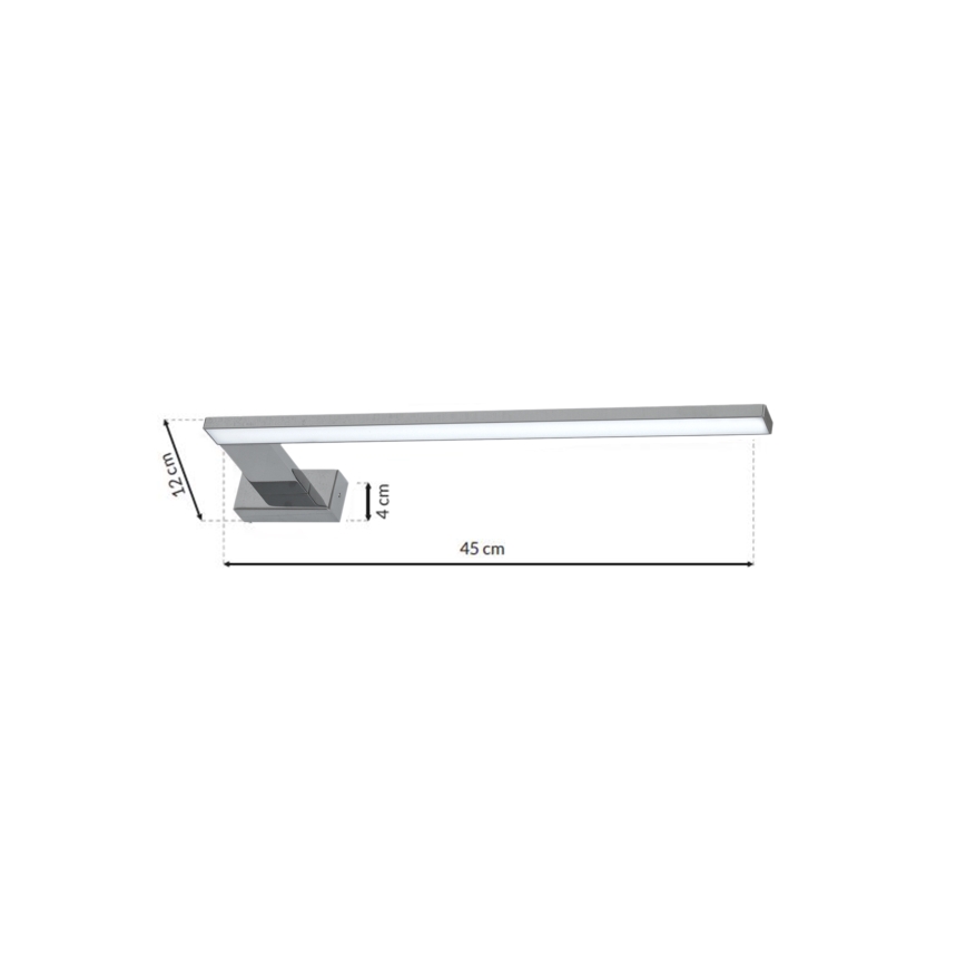 Aplică de perete LED pentru baie SHINE, 11W, 230V, 45 cm, IP44, crom lucios