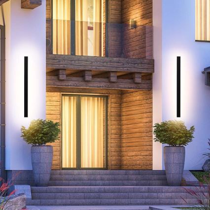Aplica de perete LED pentru exterior 16W, 230V, 4000K, IP65, 101 cm, antracit