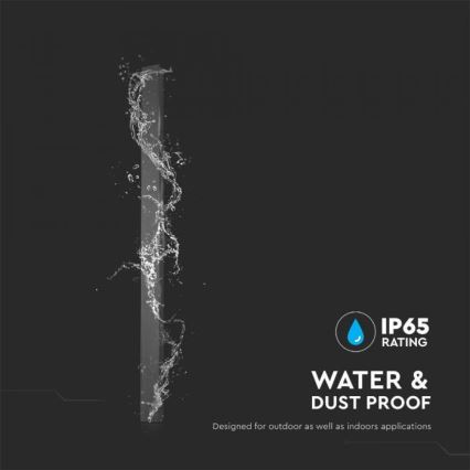 Aplica de perete LED pentru exterior 16W, 230V, 4000K, IP65, 101 cm, antracit