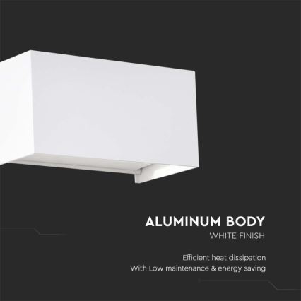 Aplica de perete LED pentru exterior, 24W, 230V, 3000K, IP65, albă