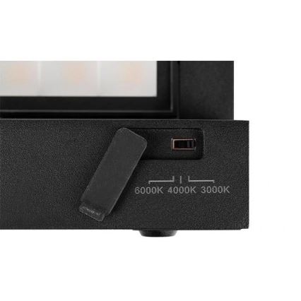 Aplică de perete LED pentru exterior, 36 W, 230 V, 3000/4000/6500 K, IP54, negru