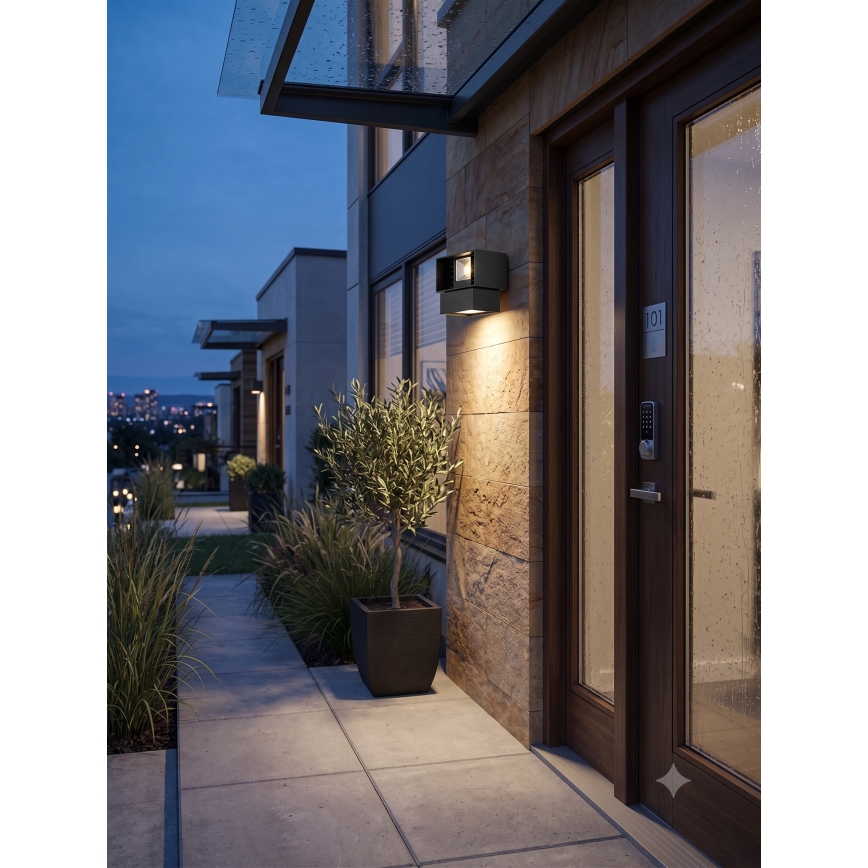 Aplica de perete LED pentru exterior/6W/230V IP54 neagră