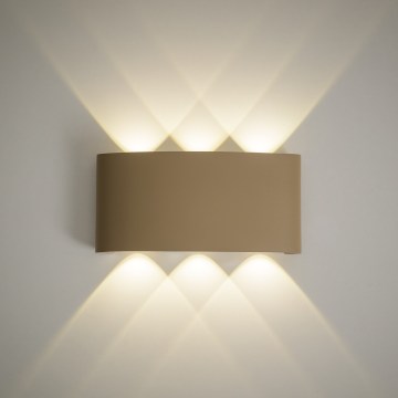 Aplica de perete LED pentru exterior ARROW LED/6W/230V IP54 bej