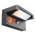Aplică de perete LED pentru exterior cu senzor de mișcare și de amurg LED/25W/230V 3000/4000/6500K IP54 negru