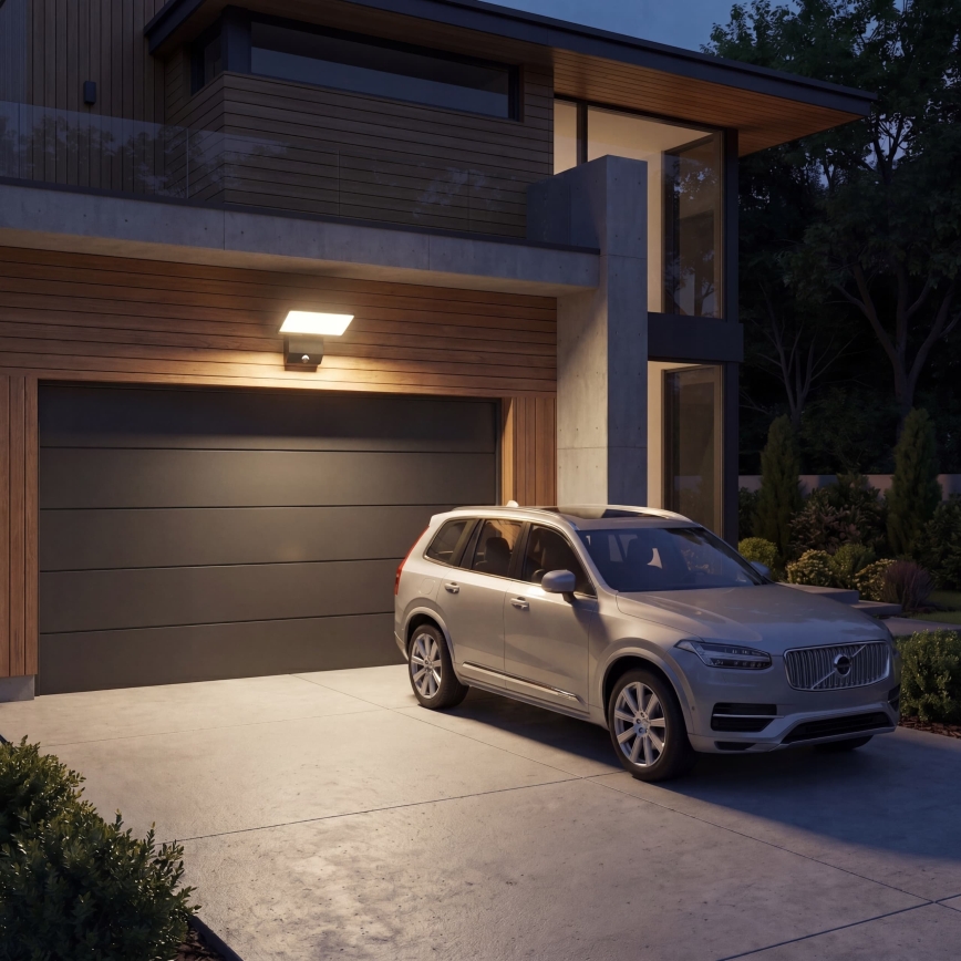Aplică de perete LED pentru exterior cu senzor de mișcare LED/18W/230V IP44 neagră