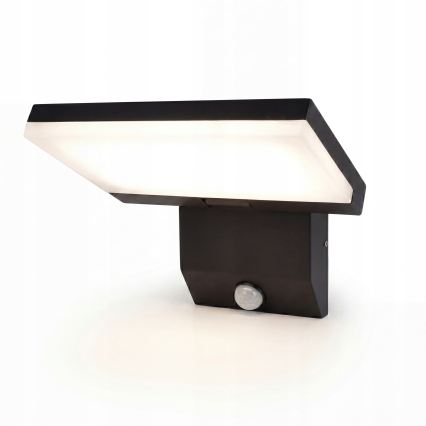 Aplică de perete LED pentru exterior cu senzor de mișcare LED/18W/230V IP44 neagră