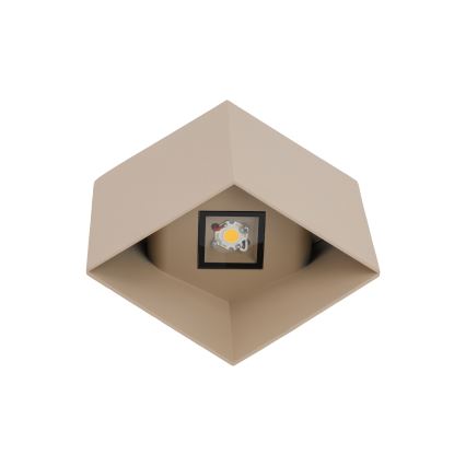 Aplica de perete LED pentru exterior CUBE LED/10W/230V IP54 bej