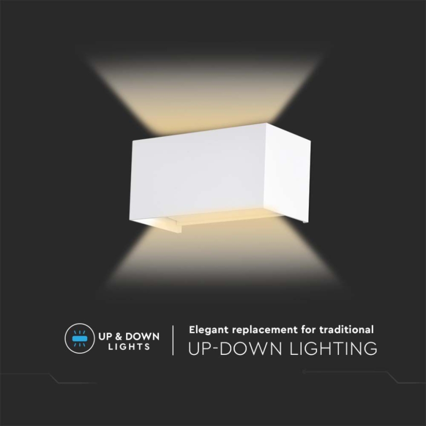 Aplica de perete LED pentru exterior LED/24W/230V 4000K IP65 albă