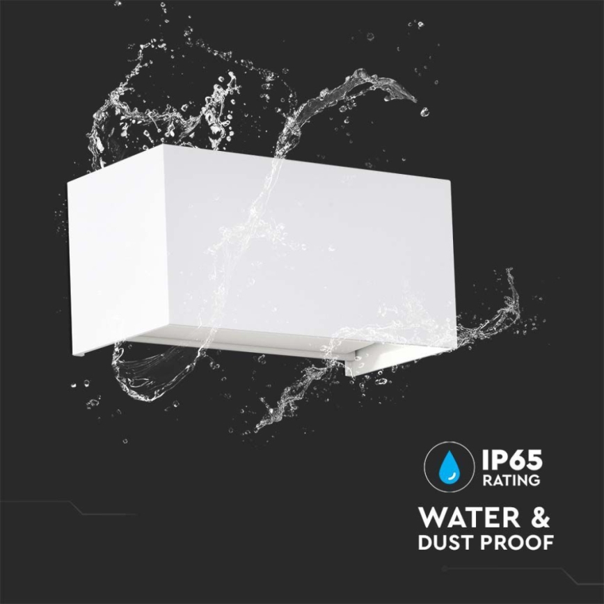 Aplica de perete LED pentru exterior LED/24W/230V 4000K IP65 albă