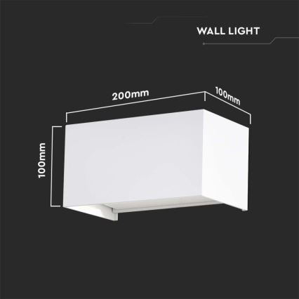 Aplica de perete LED pentru exterior LED/24W/230V 4000K IP65 albă