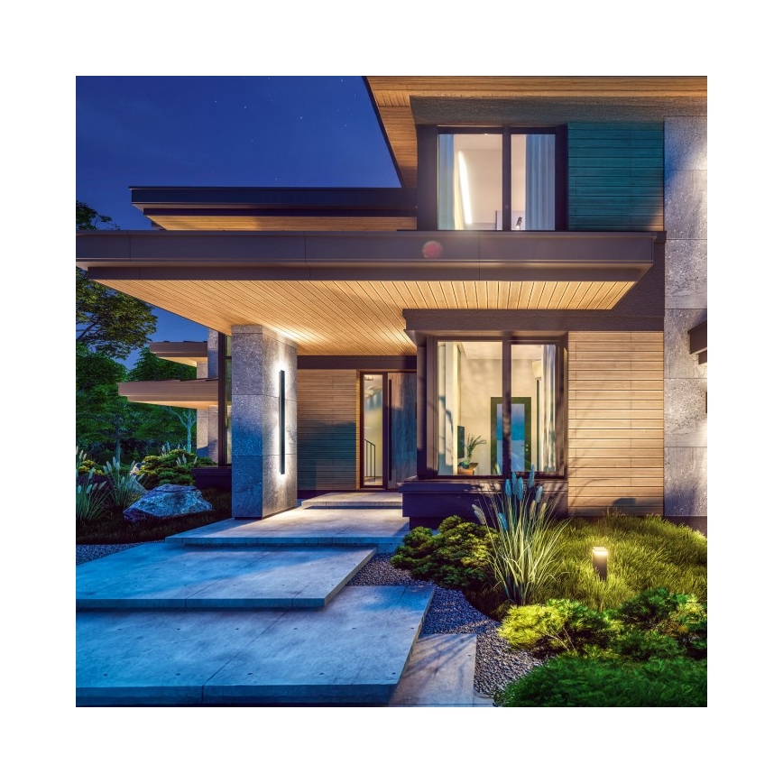 Aplică de perete LED pentru exterior MIRANA, 25W, 230V, 4000K, IP44, 120 cm, neagră