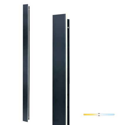 Aplică de perete LED pentru exterior MIRANA, 25W, 230V, 4000K, IP44, 120 cm, neagră