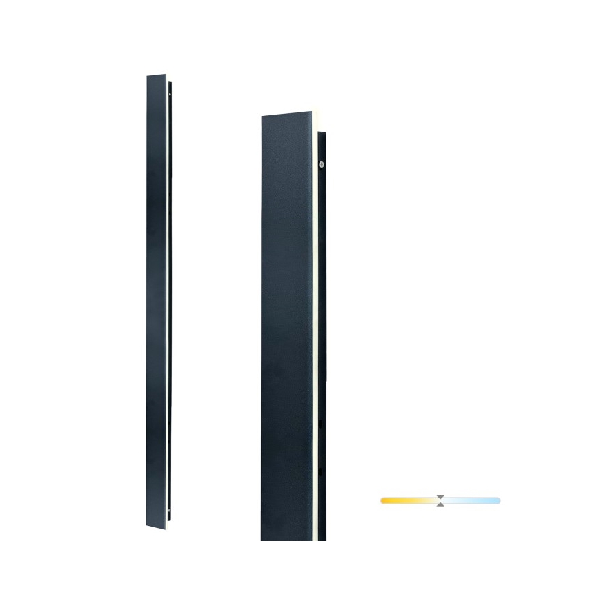 Aplică de perete LED pentru exterior MIRANA, 25W, 230V, 4000K, IP44, 120 cm, neagră