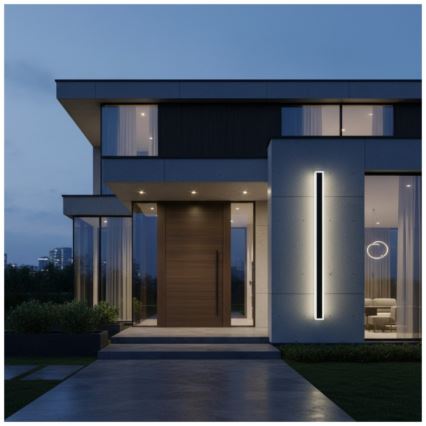 Aplica de perete LED pentru exterior MIRANA S LED/25W/230V 4000K IP44 120 cm negru