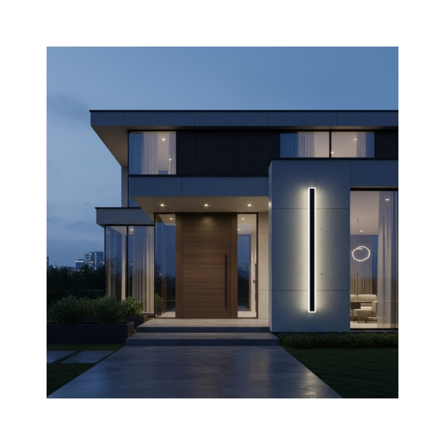 Aplica de perete LED pentru exterior MIRANA S LED/25W/230V 4000K IP44 120 cm negru