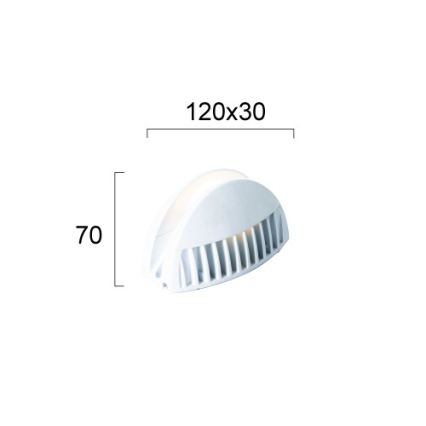 Aplica de perete LED pentru exterior WINDOW LED/7W/230V IP65 albă