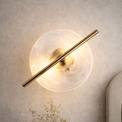 Aplica de perete LED RELAX, 5W, 230V, auriu/alb
