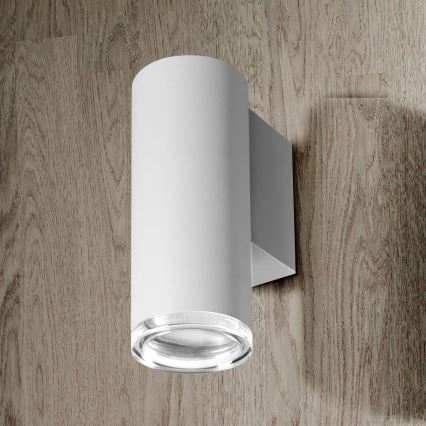 Aplică de perete pentru baie LED RGBW reglabilă TURYN 1xGU10/4,8W/230V 3000K IP44 alb + telecomandă