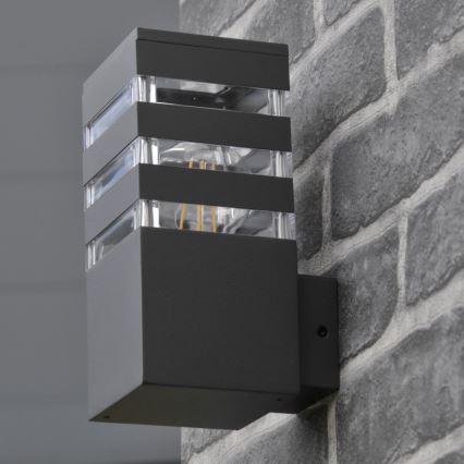 Aplica de perete LED RGBW dimmabilă TEKSAS, pentru exterior, 1xE27/12W/230V, 2700–6500K, Wi‑Fi, IP44, antracit