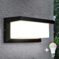 Aplica de perete LED RGBW reglabilă pentru exterior NEELY 1xE27/12W/230V 2700-6500K IP54 negru