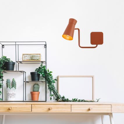 Aplica de perete LORD Argon 8882, 1xE14/7W/230V, teracotă