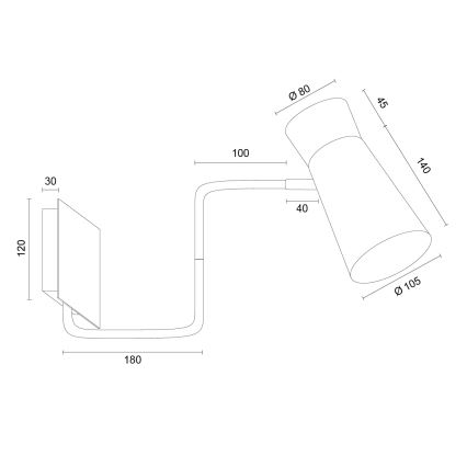 Aplica de perete LORD Argon 8882, 1xE14/7W/230V, teracotă