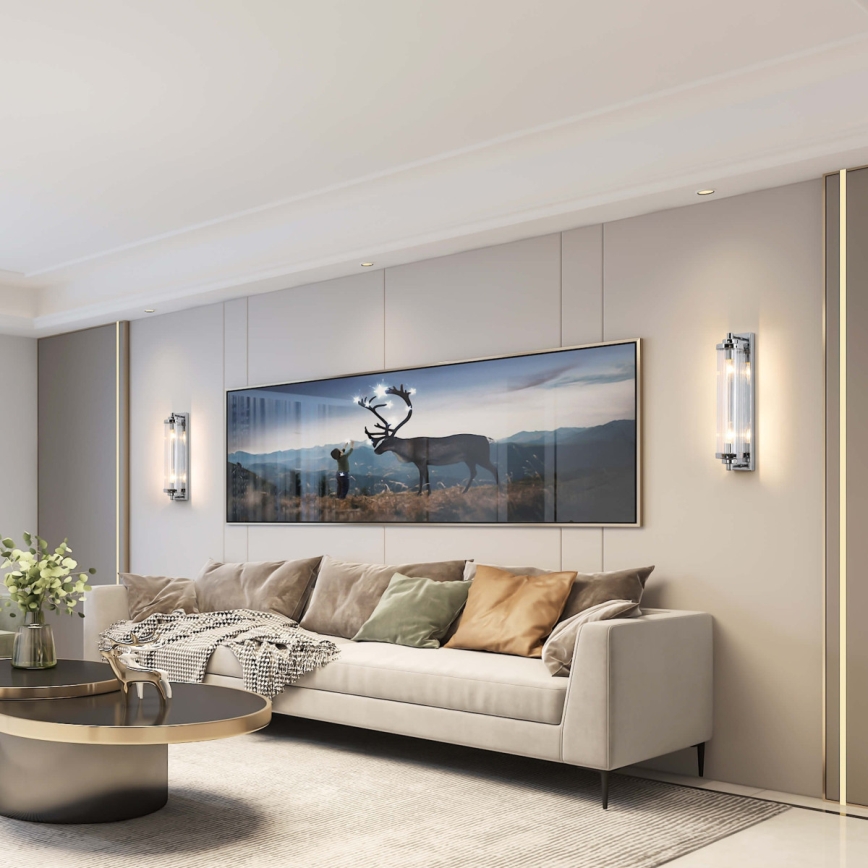 Aplică de perete LORENZO 2xE14/40W/230V crom lucios