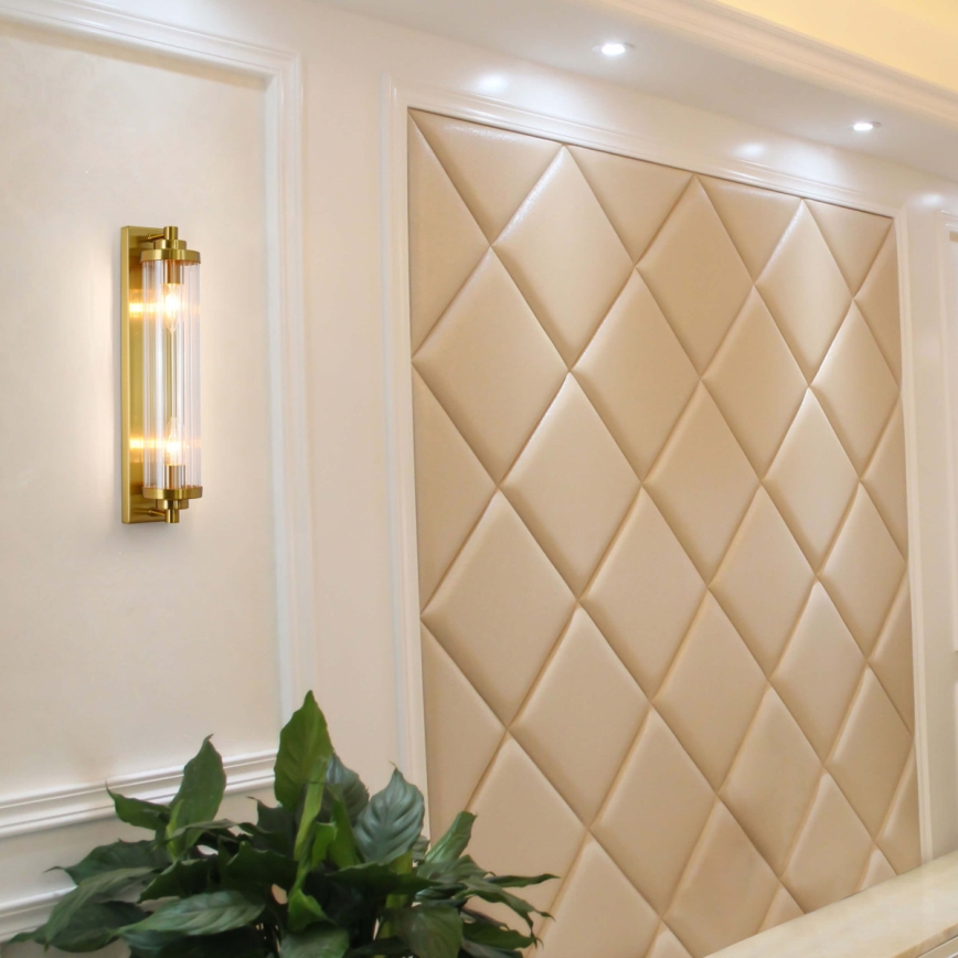 Aplica de perete LORENZO 2xE14/40W/230V, finisaj auriu