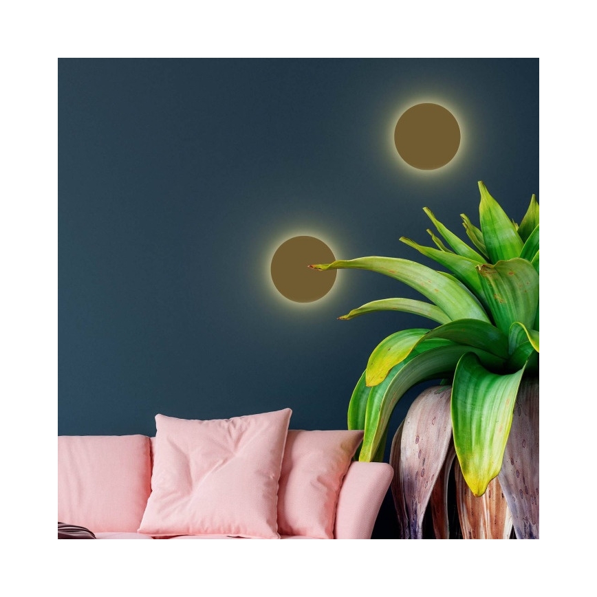 Aplica de perete LUNA, 2x G9, 8W, 230V, Ø 20 cm, aurie