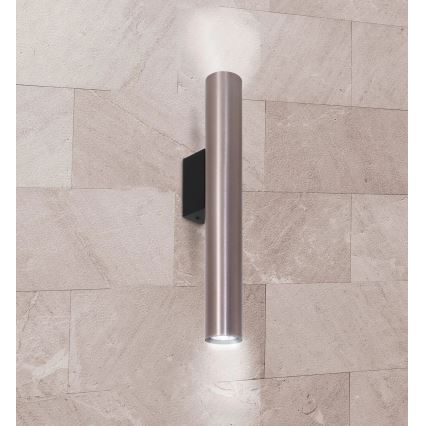 Aplica de perete LUNGOMARE 2xGU10/10W/230V crom mat