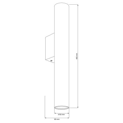 Aplica de perete LUNGOMARE 2xGU10/10W/230V crom mat