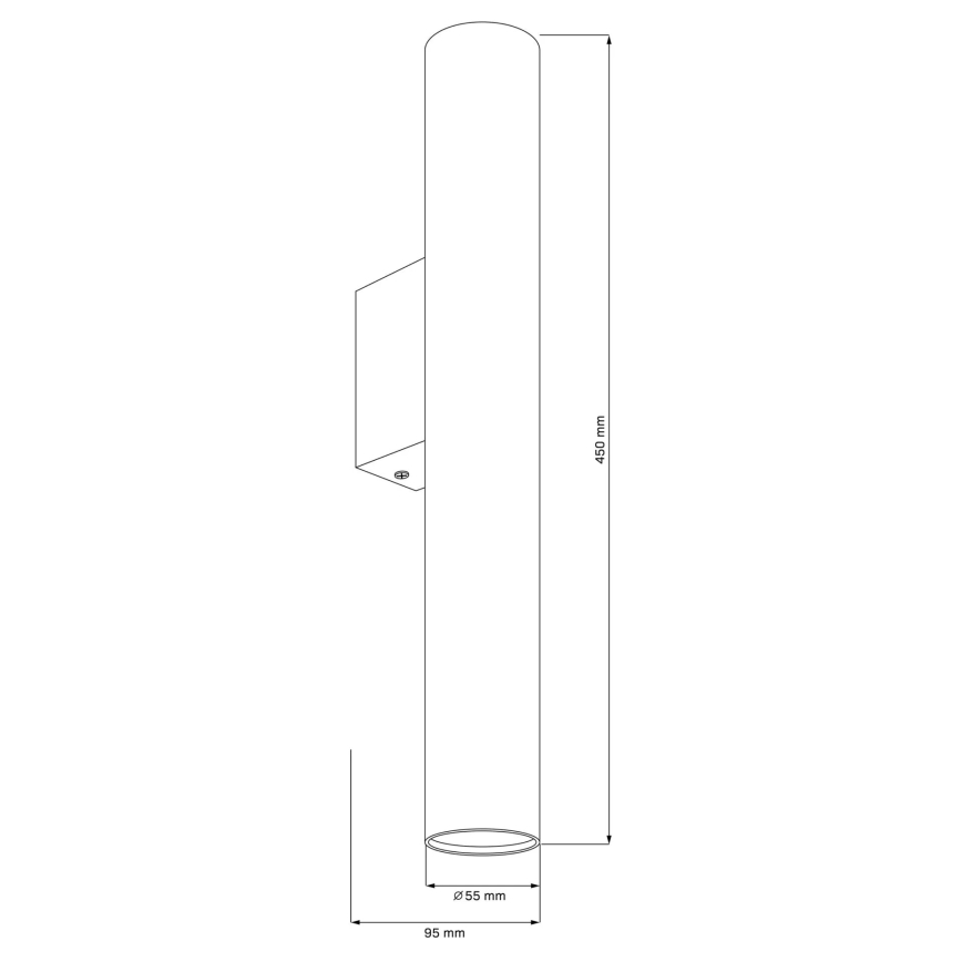 Aplica de perete LUNGOMARE 2xGU10/10W/230V crom mat