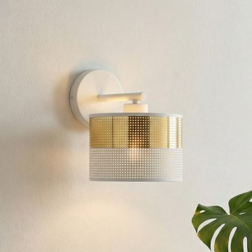 Aplica de perete LUX 1xE27/15W/230V alb/auriu