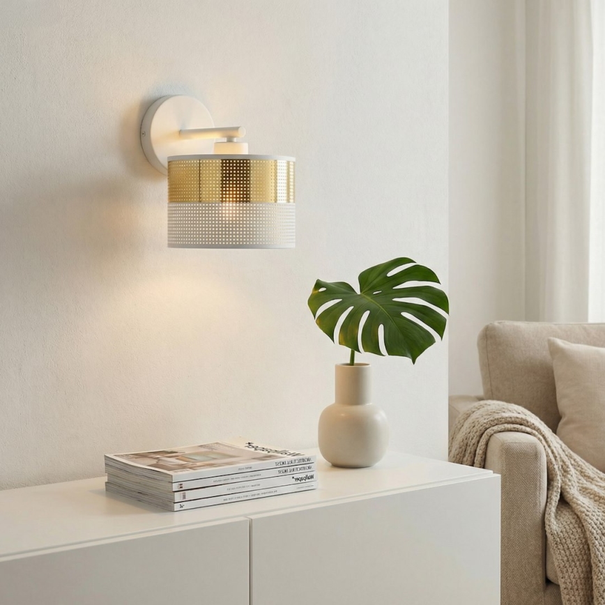 Aplica de perete LUX 1xE27/15W/230V alb/auriu