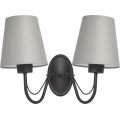 Aplica de perete MALBO 2xE27/15W/230V gri/negru