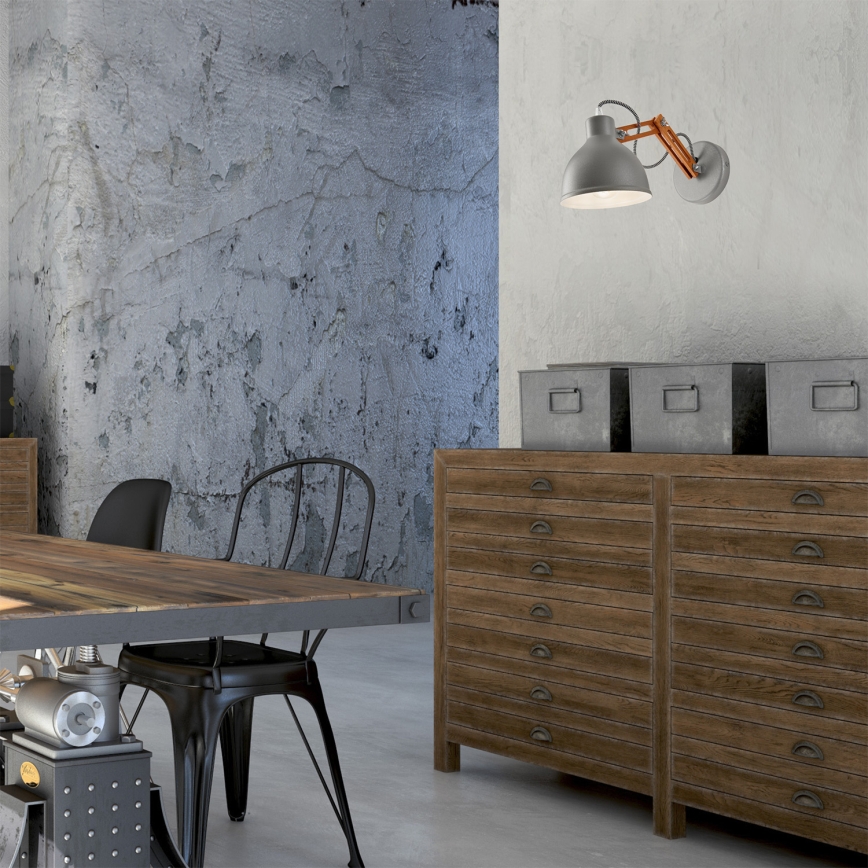 Lampă de perete MARCELLO, 1 x E27, 60 W, 230 V, fag